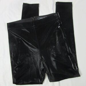 BCBGMAXAZRIA Faux Leather High Waisted Leggings Black Poly Size Small NWT